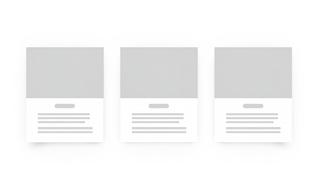 Design mockup showing different headline placement options on hero sections with visual hierarchy annotations