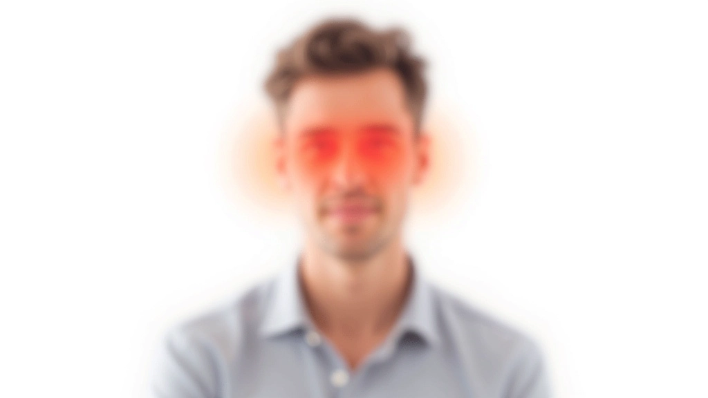 Heat map visualization showing user eye tracking patterns on a landing page, with concentrated attention areas highlighted in red and orange