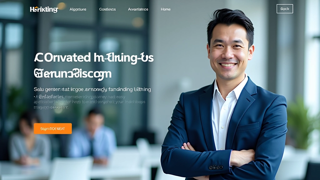Conversion-focused landing page layout